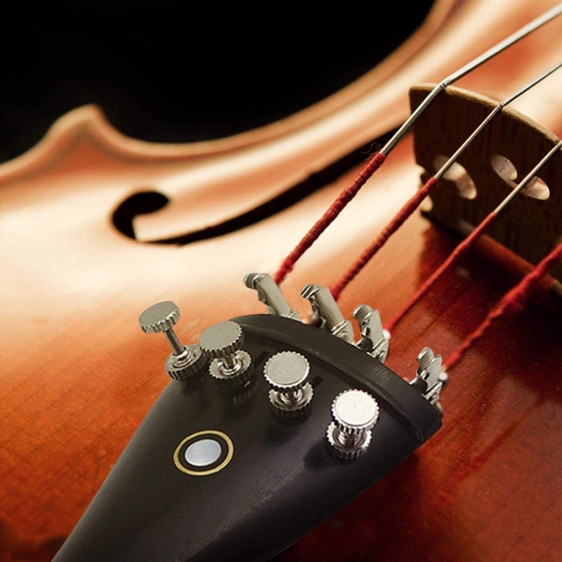 Dilwe 3 in 1 Violin Set, Violin Tailpiece & Tailpiece Rope & Tuners Kits Set for 4/3 4/4 Violin Replacement Part - Image 4